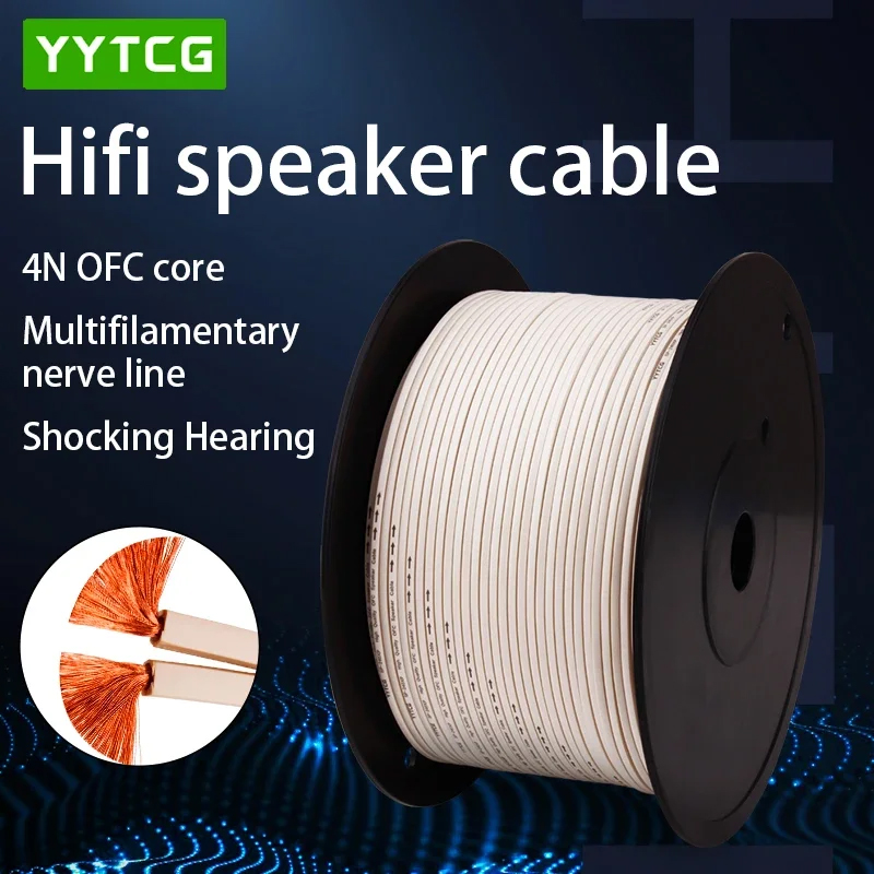 Home Cinema Ampli - YYTCG DIY สายลำโพงไฮไฟสายสัญญาณเสียงทองแดงฟรีออกซิเจนสายลำโพงสำหรับเครื่องขยายเสียงโฮมเธียเตอร์ KTV ดีเจระบบ
