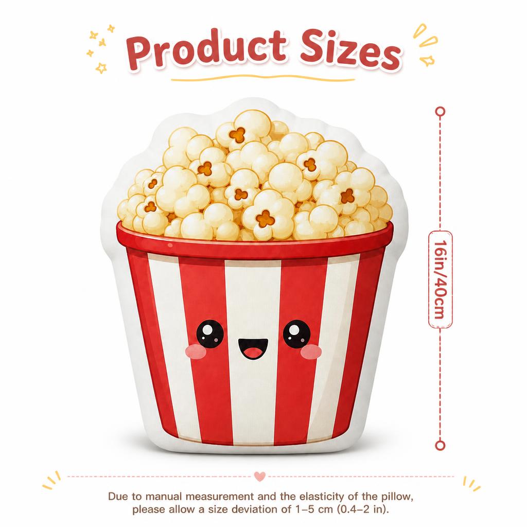 หมอนอิงตุ๊กตาป๊อปคอร์นน่ารักสไ - Home Cinema Food บทวิจารณ์และราคา