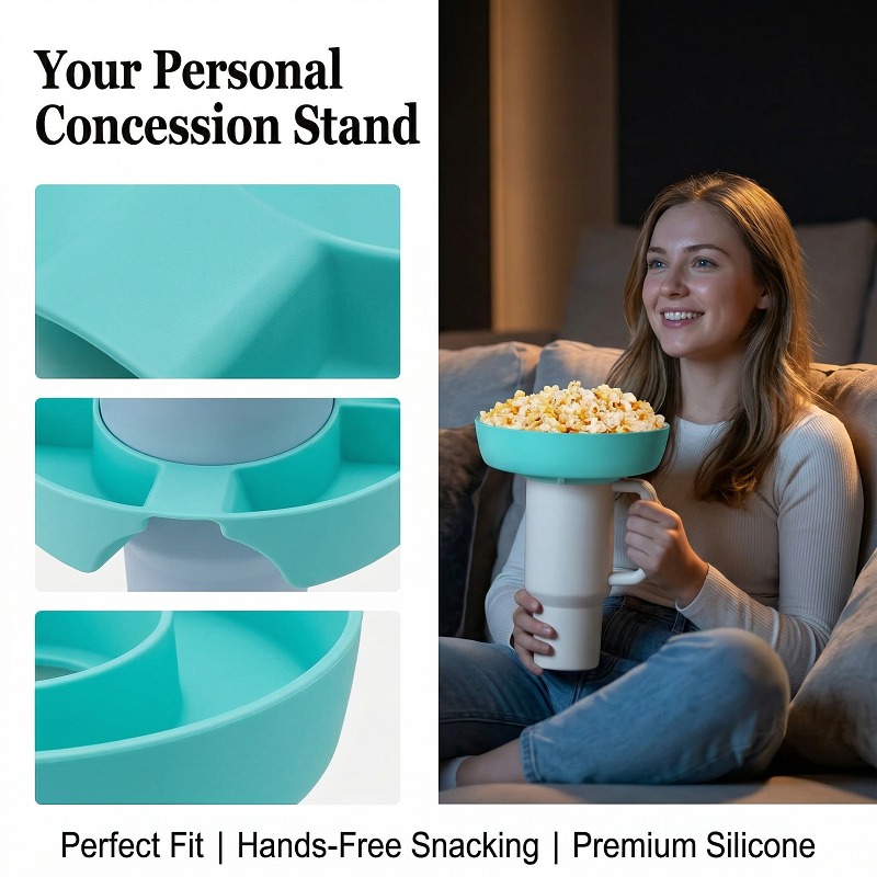 ถาดแบ่งอาหารพร้อมที่วางแก้ว ถา - Home Cinema Food บทวิจารณ์และราคา