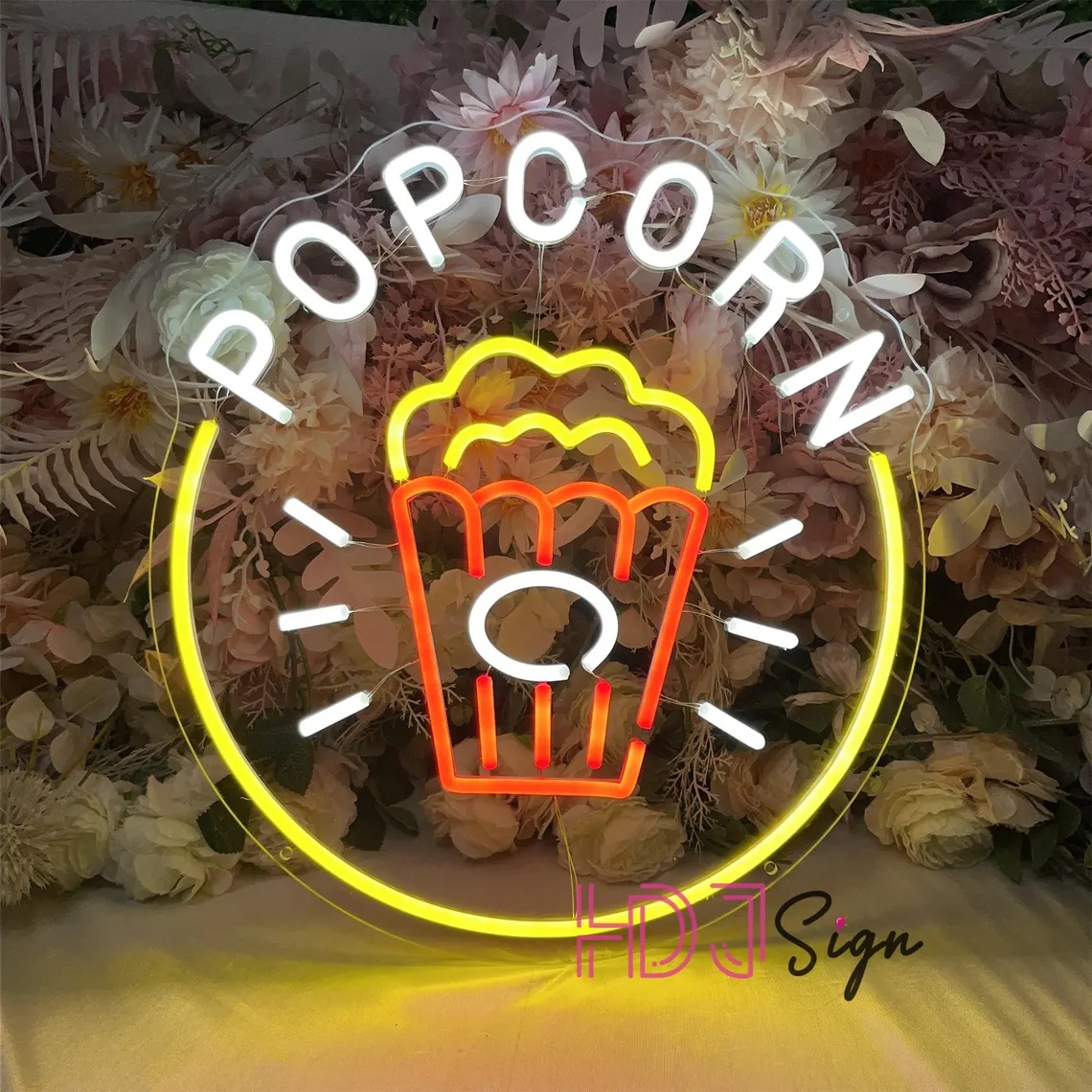 ป้ายไฟนีออน LED รูปป๊อปคอร์น,  - Home Cinema Food บทวิจารณ์และราคา