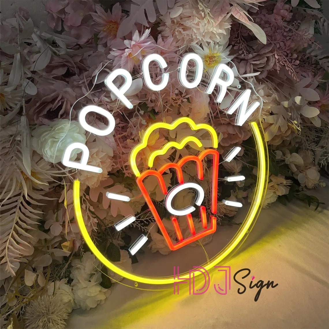 ป้ายไฟนีออน LED รูปป๊อปคอร์น,  - Home Cinema Food บทวิจารณ์และราคา