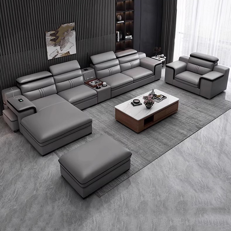 โซฟาอพาร์ทเมนท์ทันสมัย โซฟาหนั - Home Cinema Room Accessories บทวิจารณ์และราคา