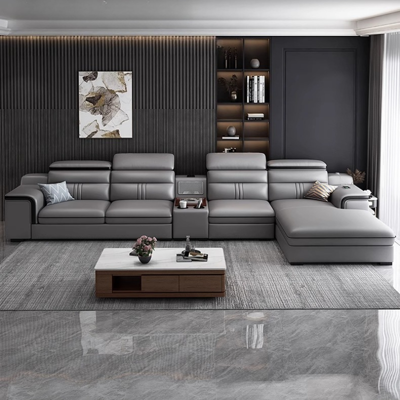 โซฟาอพาร์ทเมนท์ทันสมัย โซฟาหนั - Home Cinema Room Accessories บทวิจารณ์และราคา