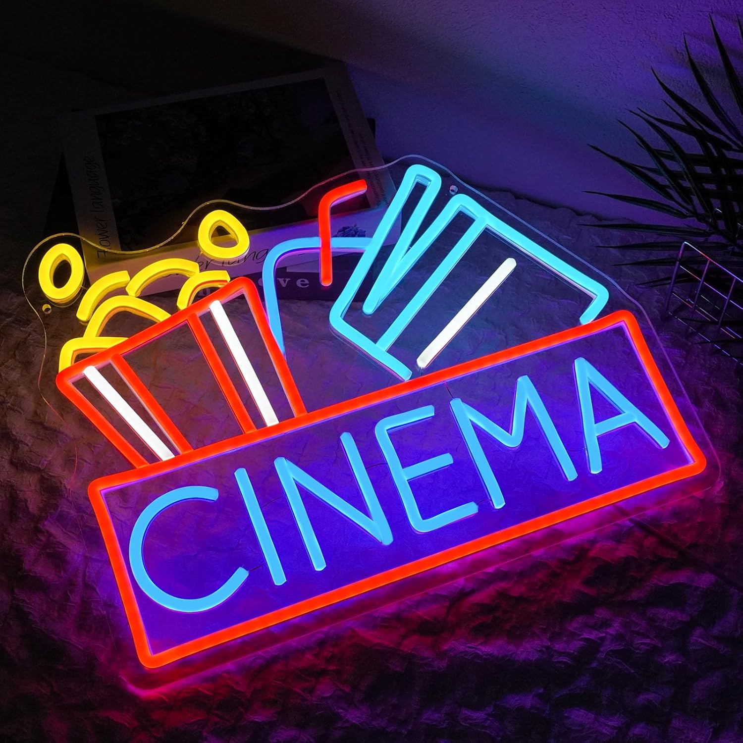 ป้ายไฟนีออนรูปป๊อปคอร์น ปรับคว - Home Cinema Food บทวิจารณ์และราคา