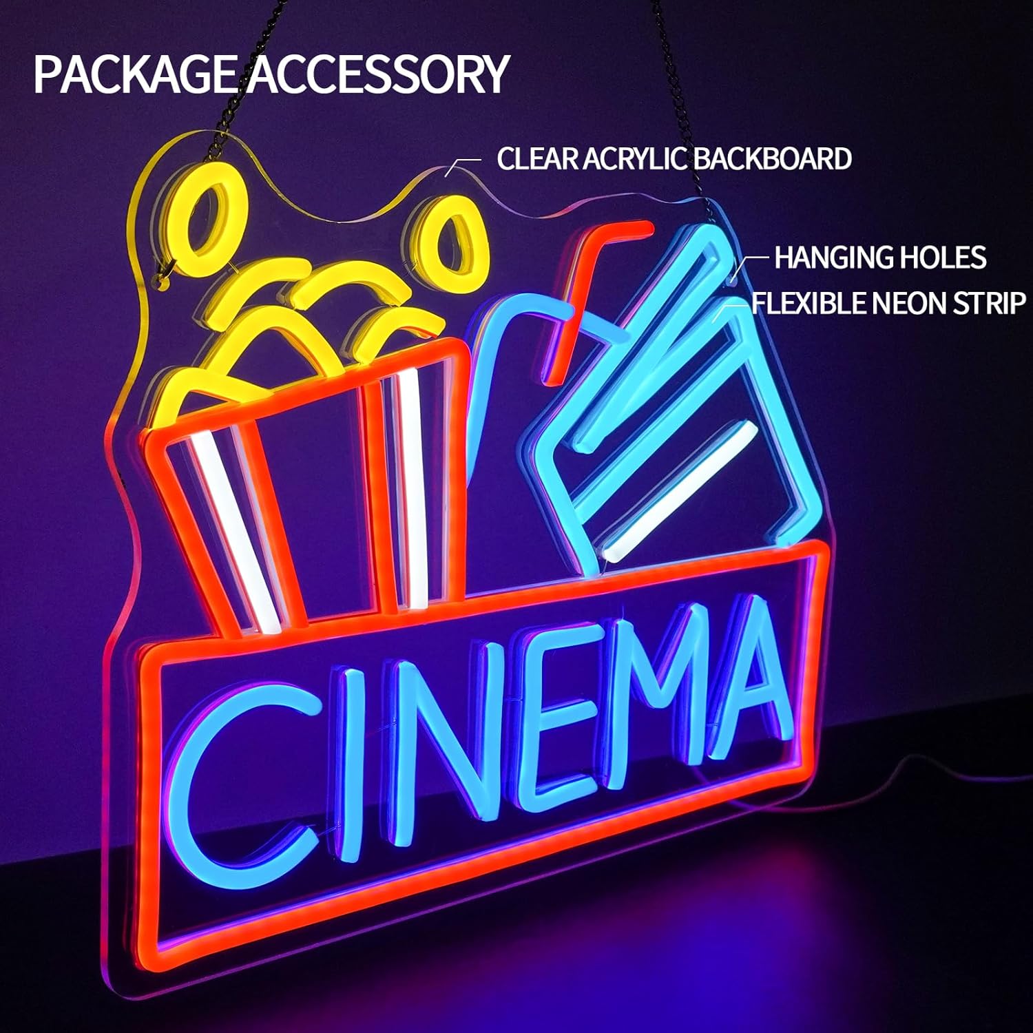 ป้ายไฟนีออนรูปป๊อปคอร์น ปรับคว - Home Cinema Food บทวิจารณ์และราคา